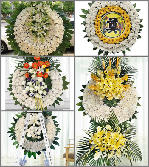 安徽阜阳市临泉县田桥街道大王村花圈速递